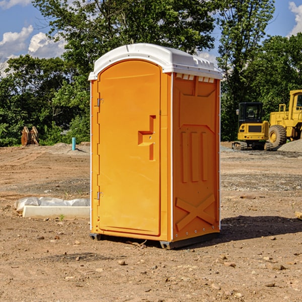 can i customize the exterior of the portable toilets with my event logo or branding in Raymond